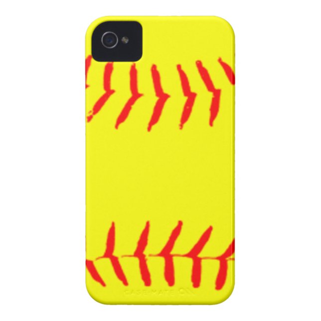 Coques Case-Mate iPhone Softball de Customized (Dos)