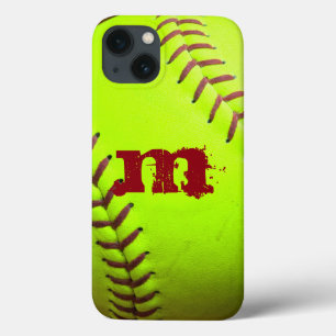 Etui iPhone Case-Mate Softball Yellow Fast Pitch Monogram SAMSUNG S4 Coq