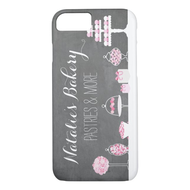 Coques Case-Mate iPhone Soins sucrés Boulangerie de tableau noir (Dos)