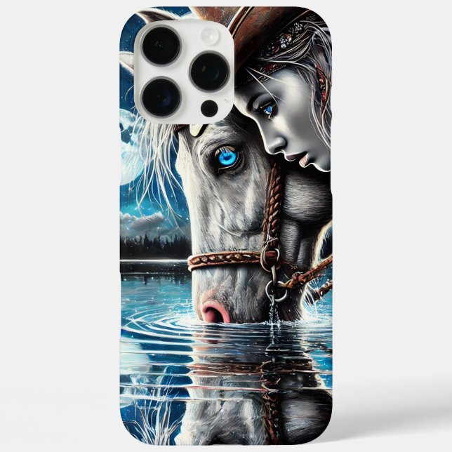 Coques Case-Mate iPhone Soirée Cowgirl tranquille sous la Pleine lune (Verso)