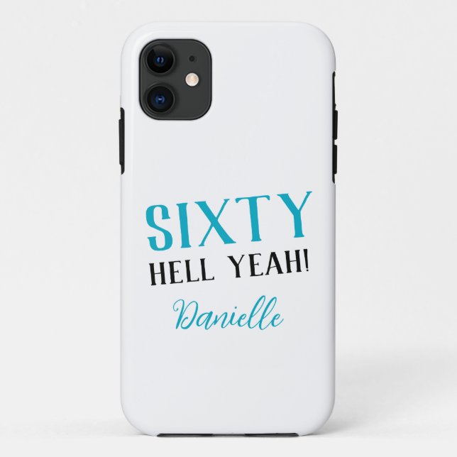 Coques Case-Mate iPhone Soixante Enfer Oui ! Turquoise 60e anniversaire (Dos)
