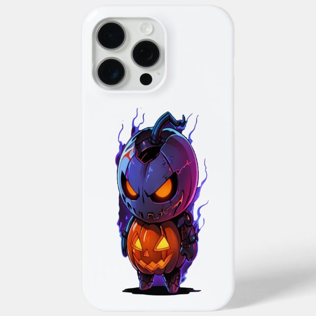 Coques Case-Mate iPhone Soldat Citrouille d'Halloween | Citrouille Cyborg  (Verso)