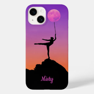 Coque Pour iPhone 14 Solde de lune de ballet Nom personnalisé