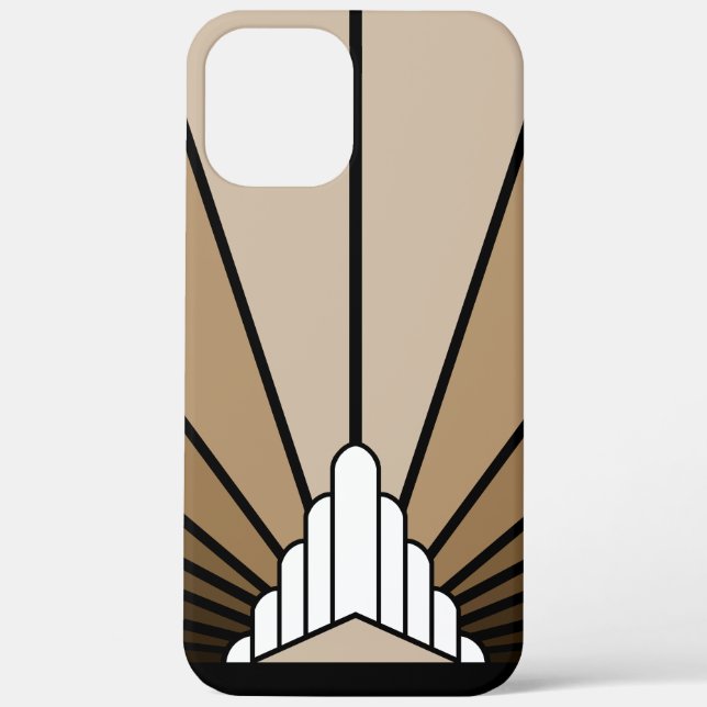 Coques Case-Mate iPhone Soleil Art déco bronzé (Verso)