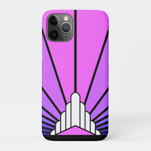 Case-Mate iPhone Case Soleil Art déco en violet & rose