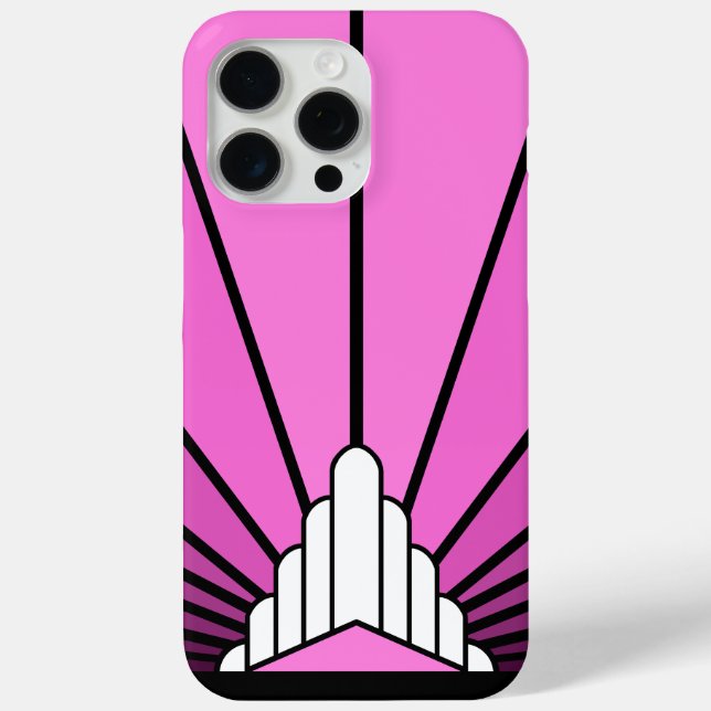 Coques Case-Mate iPhone Soleil Art déco rose (Verso)
