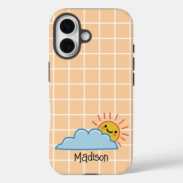 Coques Case-Mate iPhone Soleil Et Nuages Personnalisés (Verso)