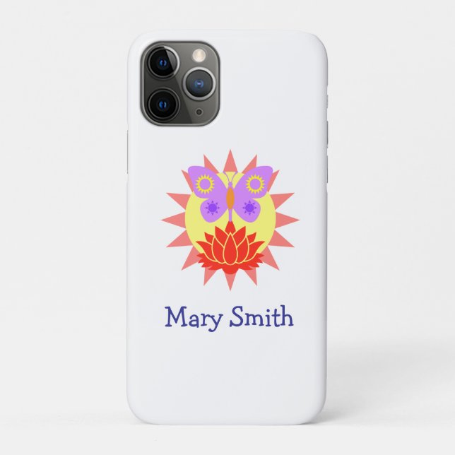 Coques Case-Mate iPhone Soleil, Papillon et Fleur (Dos)