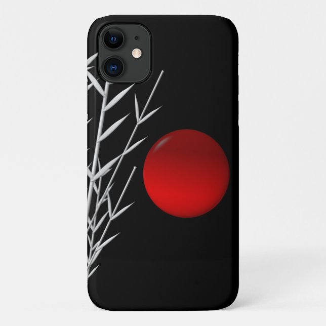 Coques Case-Mate iPhone Soleil rouge noir blanc zen (Dos)