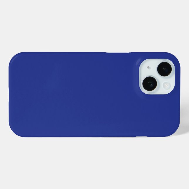 Coques Case-Mate iPhone Solid Deep Blue Backdrop | Bold Minimalist Design (Verso (horizontal))