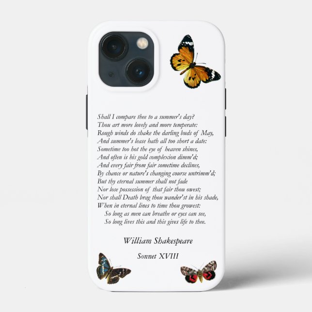 Coques Case-Mate iPhone Sonnet # 18 par William Shakespeare (Verso)