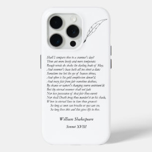 Coque iPhone 15 Pro Sonnet # 18 par William Shakespeare