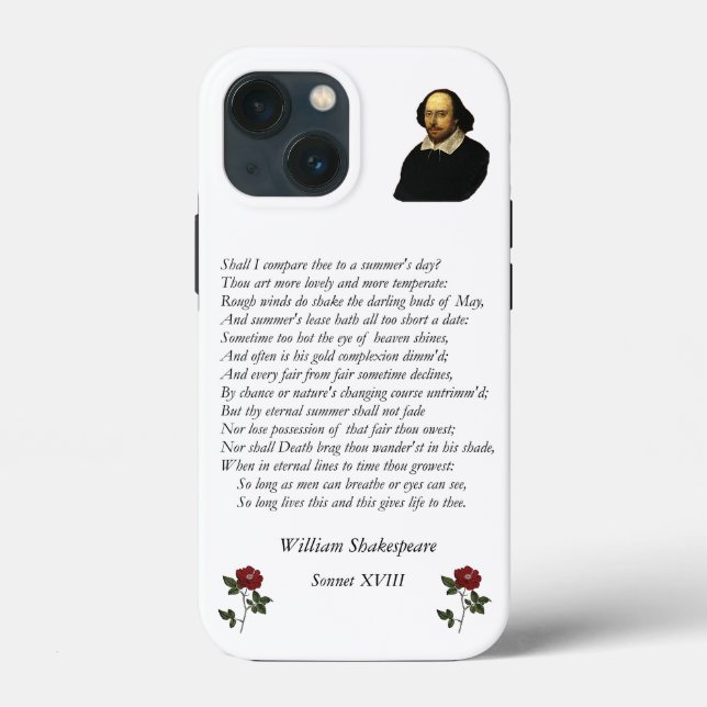 Coques Case-Mate iPhone Sonnet # 18 par William Shakespeare (Verso)