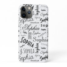 Sophia Typographie Noir Blanc