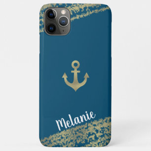 Case-Mate iPhone Case Sophistiqué Arêtes d'or à huile Marine