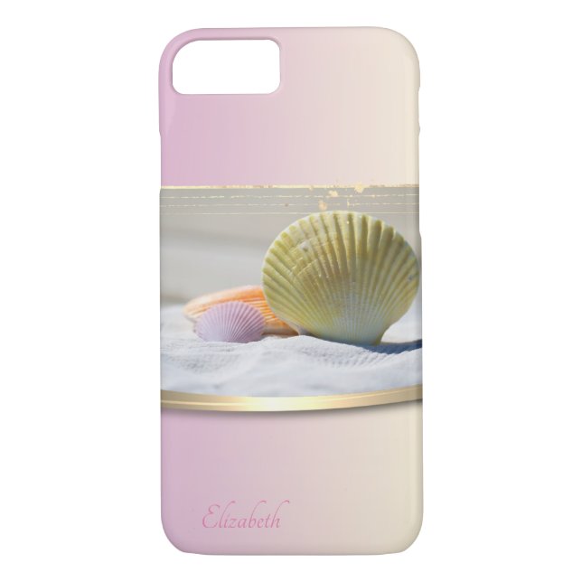 Coques Case-Mate iPhone Sophistiqué, Ombre, Coquillages -Personnalisé (Dos)