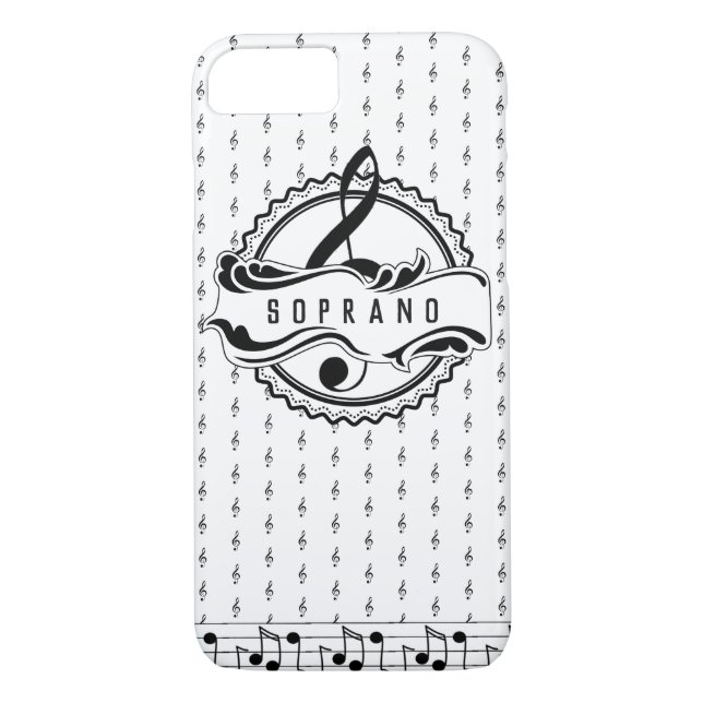 Coques Case-Mate iPhone Soprano Singer Musical Note Téléphone Case (Dos)