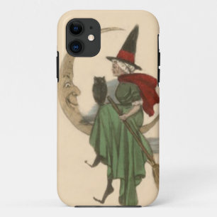Coque iPhone 11 Sorcière Chouette Croissant de Lune