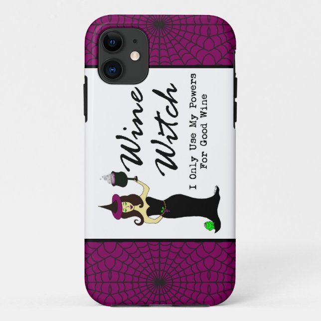 Coques Case-Mate iPhone Sorcière de vin "j'emploie seulement mes (Dos)