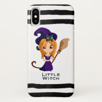 Sorcière mignonne en Casquette violet Halloween