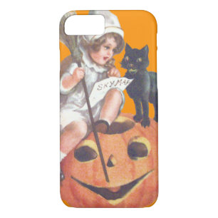 Etui iPhone Case-Mate Sorcière noir Chat Jack-o'-lantern Citrouille