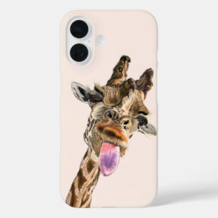 Coque Pour iPhone 16 Sortie de la langue de la girafe