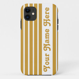 Etui iPhone Case-Mate Soudan Brown Safari Stripe avec le nom