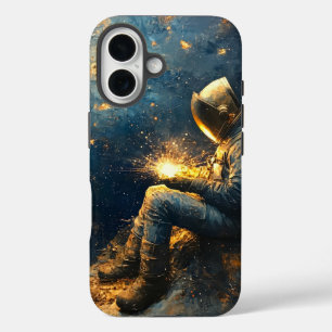 Coque Pour iPhone 16 Soudeur Nuit Étoilée - Art de soudure cosmique