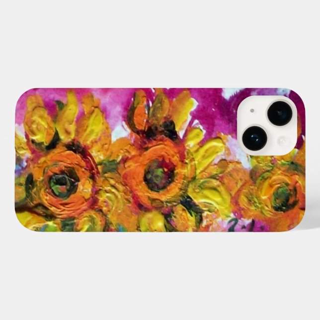 Coques Case-Mate iPhone SOUFFLE Jaune Floral (Verso (horizontal))