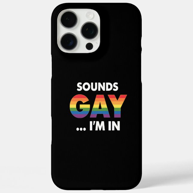 Coques Case-Mate iPhone Sounds Gay Je suis Rainbow LGBTQ Pride (Verso)
