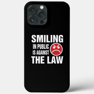Coques Pour iPhone Sourire en public est contre la loi