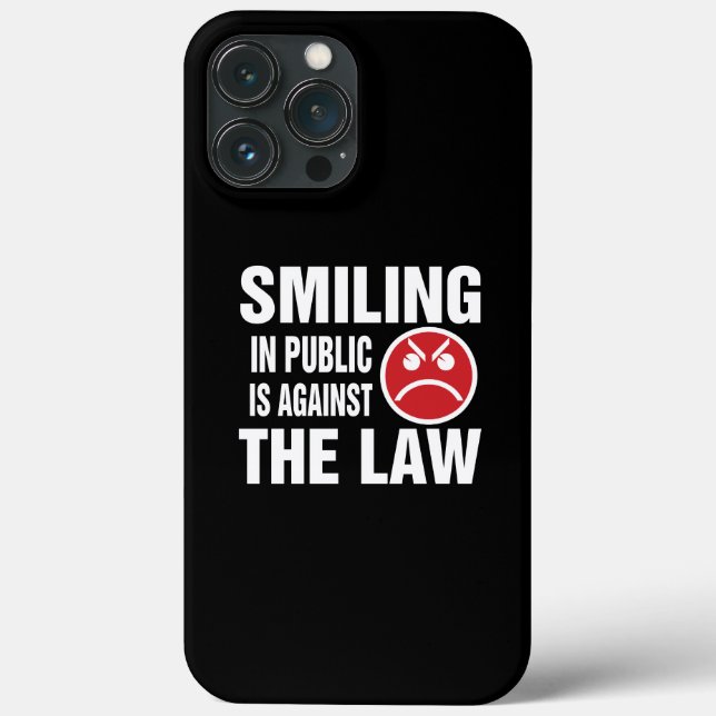 Coques Case-Mate iPhone Sourire en public est contre la loi (Verso)