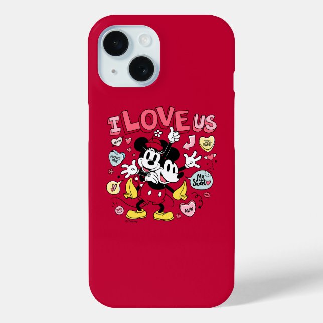 Coques Case-Mate iPhone Souris Mickey et Minnie | Je nous aime (Verso)