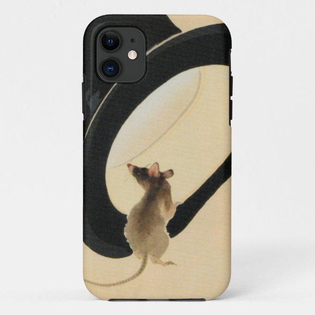 Coques Case-Mate iPhone Souris Top Hat Rat Chinois Année Zodiac Anniversai (Dos)