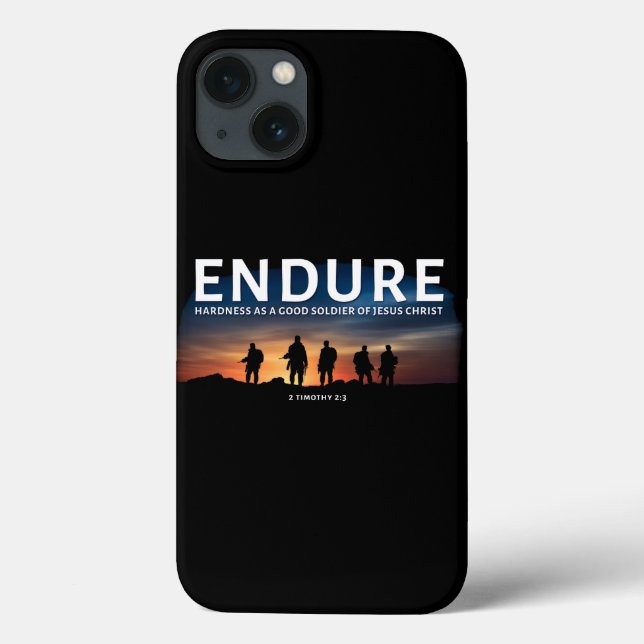 Coques Case-Mate iPhone Soutenir La Dureté Comme Bon Soldat De Jésus-Chris (Verso)
