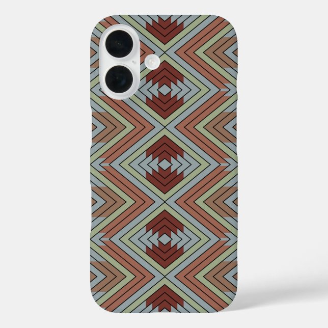 Coques Case-Mate iPhone South West American Indian Style Patterned Art (Verso)