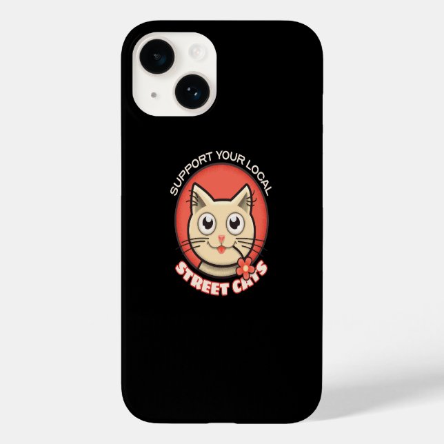 Coques Case-Mate iPhone Soutien à vos chats de rue locaux (Verso)
