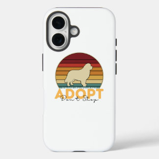 Coque Pour iPhone 16 Soutien au sauvetage des animaux - Adoptez Ne pas 