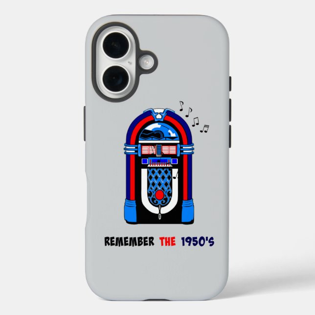 Coques Case-Mate iPhone Souvenez-vous des années 50, juke-box, (Verso)