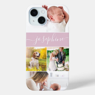 Coque Pour iPhone 15 Souvenirs de famille écriture personnalisée nom ro