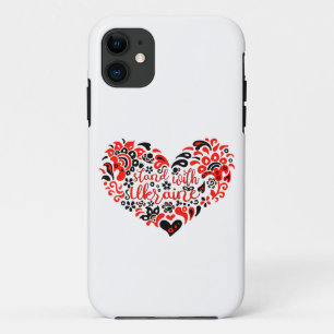 Case-Mate iPhone Case Soyez avec l'Ukraine lettrage et coeur