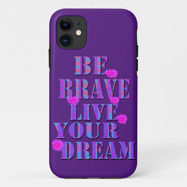 Coques Case-Mate iPhone Soyez Courageux Vivez Votre Dream Tartan Logo, (Dos)