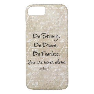 Coques Pour iPhone Soyez fort, courageux Citation sans peur avec / Bi