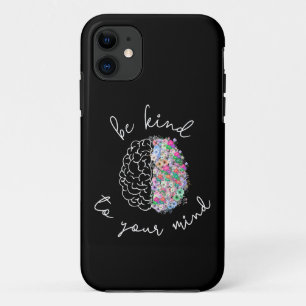 Case-Mate iPhone Case Soyez Gentil À Votre Esprit Floral Cerveau Santé M