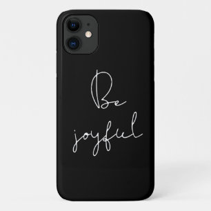 Case-Mate iPhone Case Soyez joyeux police blanche