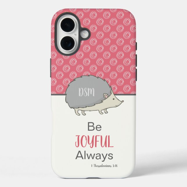 Coques Case-Mate iPhone Soyez Joyeux Toujours Mignonne Hérisson (Verso)