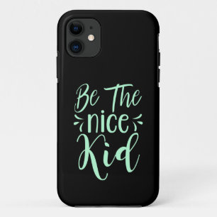 Case-Mate iPhone Case Soyez le bon enfant message positif dans Mint Gree