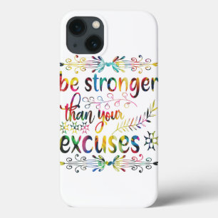 Case-Mate iPhone Case Soyez Plus Forte Que Vos Excuses Colorful-min