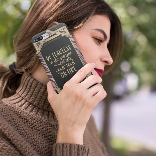 Coques Case-Mate iPhone Soyez sans crainte Citation Empreinte de léopard r (Créateur téléchargé)