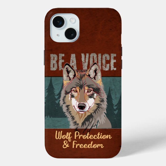 Coques Case-Mate iPhone Soyez une voix - Protection et liberté du loup (Verso)